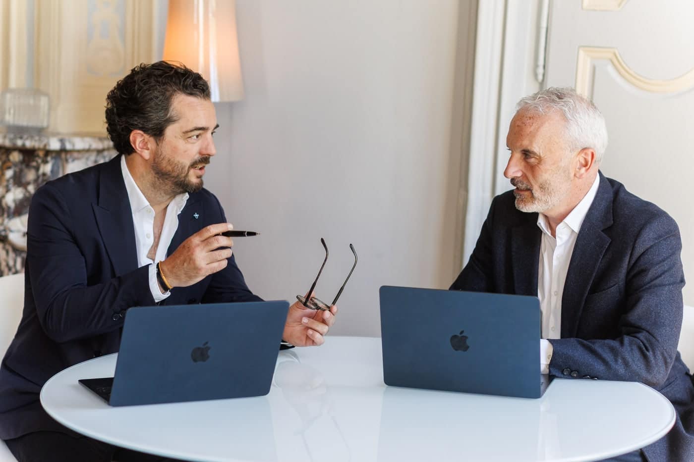 Les deux fondateurs de VALUE en séance de travail