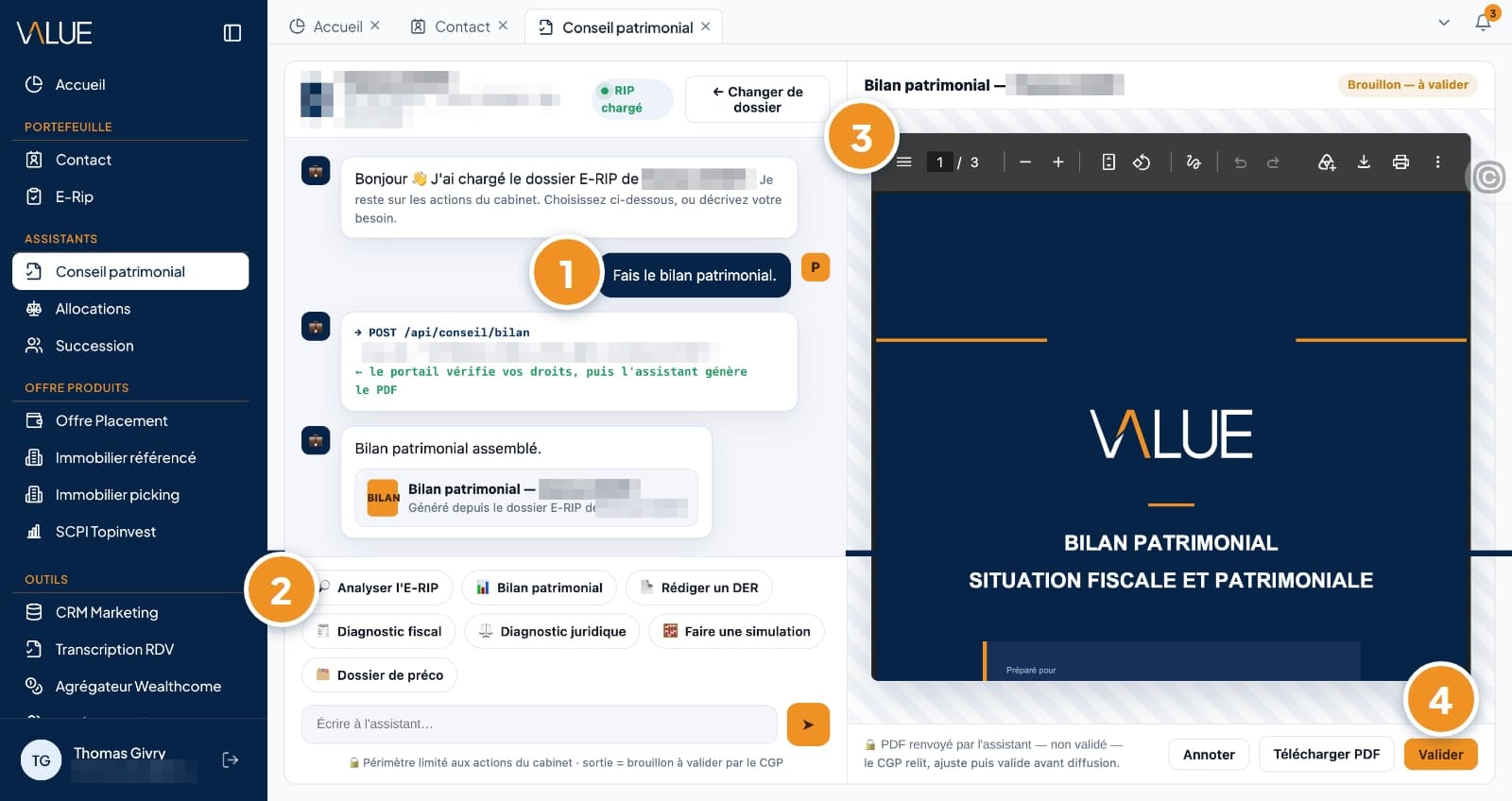 MyVALUE : Conseil patrimonial, l'assistant du conseiller